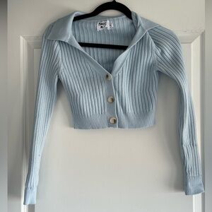 Princess Polly Button Down Cropped V-Neck Sweater